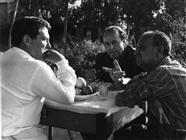 <div>Elio Petri and Salvo Randone (on the right) during the shooting of the film</div>
<div>Photo by Giovan Battista Poletto</div>