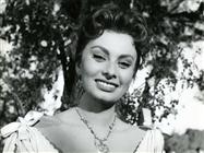 Sophia Loren durante la lavorazione del film