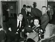 <div><span style="font-size: 10pt;">Luchino Visconti, Rina Morelli and Paolo Stoppa during <span style="font-style: italic;">The Leopard</span> press conference (Rome, May 4th, 1962)</span></div>
<div><span style="font-size: 10pt;">Photo by Giovan Battista Poletto</span></div>