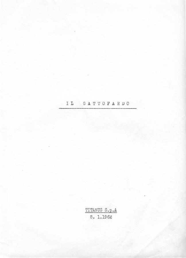 <div>Film script by Suso Cecchi d'Amico, Enrico Medioli, Pasquale Festa Campanile, Massimo Franciosa, Luchino Visconti.<br />
<br />
</div>
<div>Cecchi D’Amico archive. By courtesy of D’Amico family.&nbsp;</div>